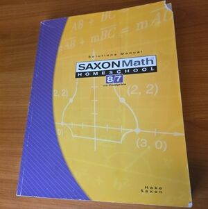 Saxon Math 8/7 - Homeschool Solutions Manual - Hake & Saxon